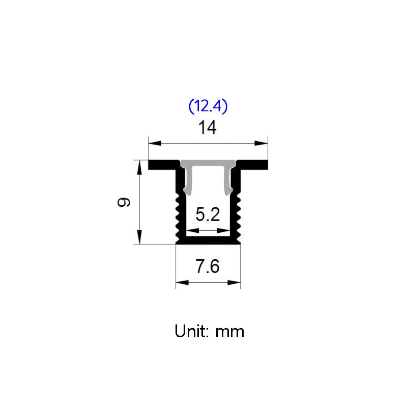 Recessed Black Aluminum LED Profile For 5mm Ultra Narrow LED Strip Recessed Black Aluminum LED Profile For 5mm Ultra Narrow LED Strip